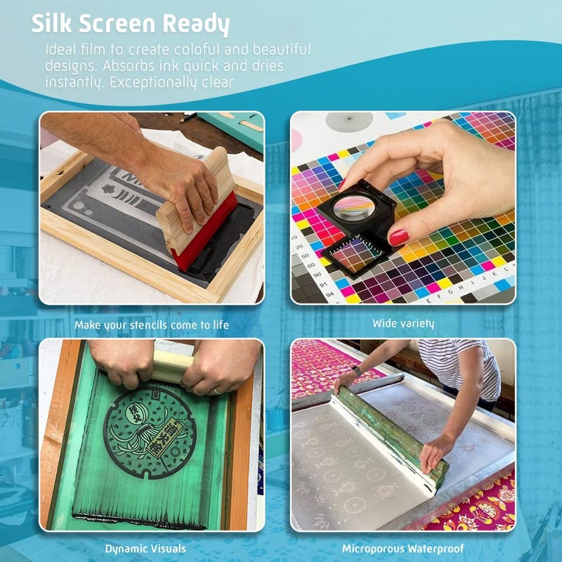 CIS Inks Cisinks 13 x 19 Inch A3+ Waterproof Inkjet Transparency Film for Silk Screen Printing 50 Sheets - 100micron Quick Drying Positives Universal Printers 4 Mil - Image 4